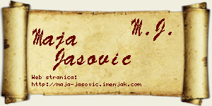 Maja Jašović vizit kartica